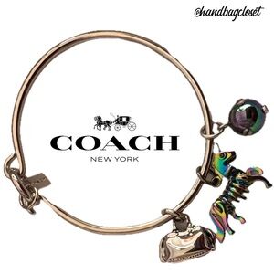 Coach Unicorn Uni Hoop Silver Collectible 1941 Rogue Bag Charm Bracelet Hologram
